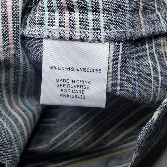 ModCloth Women’s Blue Santa Monica Moxie Linen Blend V-Neck Sleeveless Top M - Picture 12 of 12